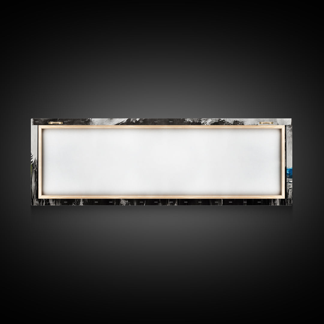 Dark Seascape, Moody Ocean, Coastal Wall Art, Framed Canvas Print, Nautical Decor, Modern Black and White, Ocean Horizon, Stormy Sky