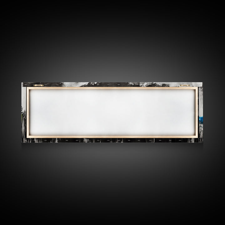 Dark Seascape, Moody Ocean, Coastal Wall Art, Framed Canvas Print, Nautical Decor, Modern Black and White, Ocean Horizon, Stormy Sky