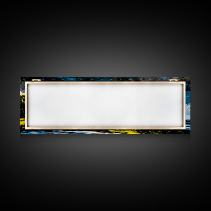 Coastal Cliff Painting, Blue Ocean Wall Art, Scenic Seaside Landscape, Nature Decor, Relaxing Beach Artwork, Bedroom Wall Art, Canvas Print