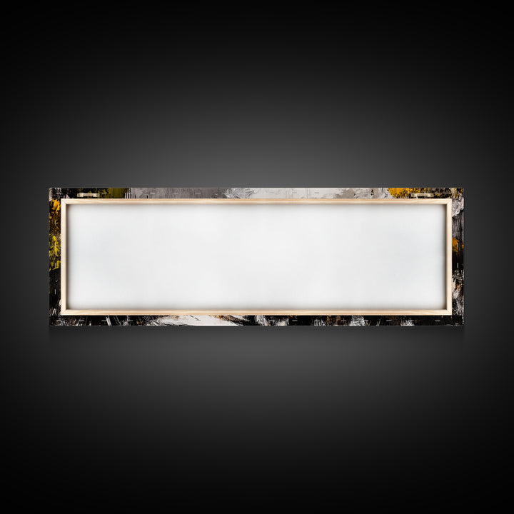 Autumn Forest Scene, Yellow Tree Painting, Rustic Nature Print, Cozy Living Room Wall Decor, Large Canvas Print, Framed Canvas Print