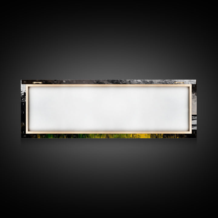 Cliffside View, Misty Ocean, Yellow Grass, Canvas Print, Coastal Landscape, Fall Wall Art, Nature Painting, Living Room Home Decor