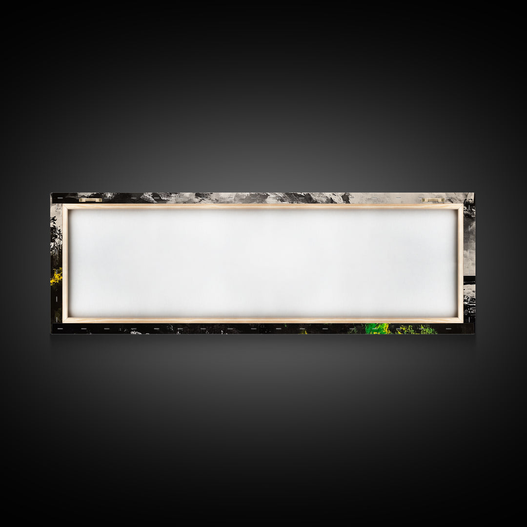 Coastal Cliffs, Stormy Beach, Framed Canvas Print, Ocean Landscape, Nautical Home Art, Black and White Coastal Print, Office Decor