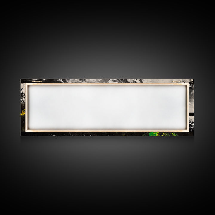 Coastal Cliffs, Stormy Beach, Framed Canvas Print, Ocean Landscape, Nautical Home Art, Black and White Coastal Print, Office Decor