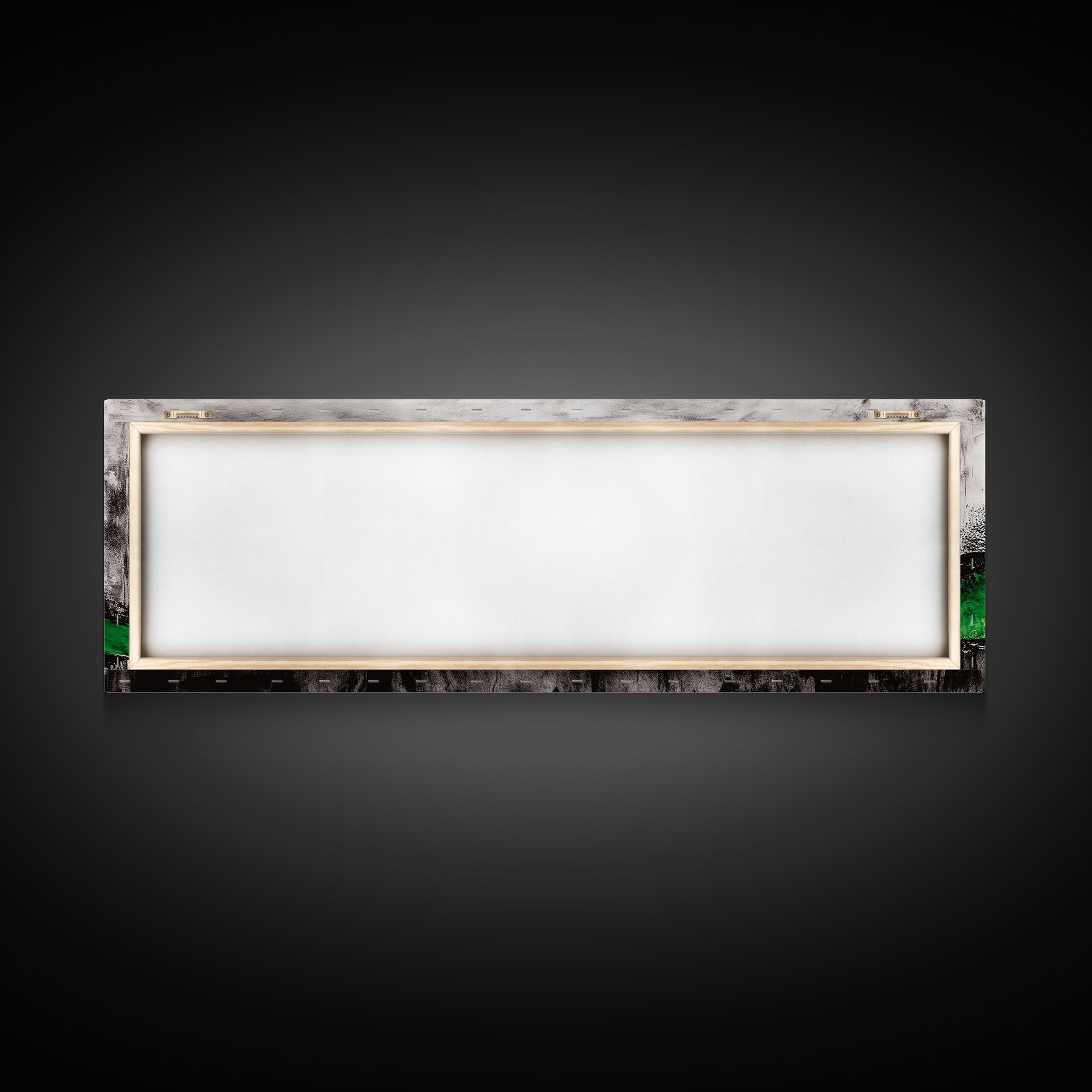 Bold Green Landscape, Abstract Horizon Art, Contemporary Nature Painting, Earthy Wall Decor, Office Wall Art, Framed Canvas Print