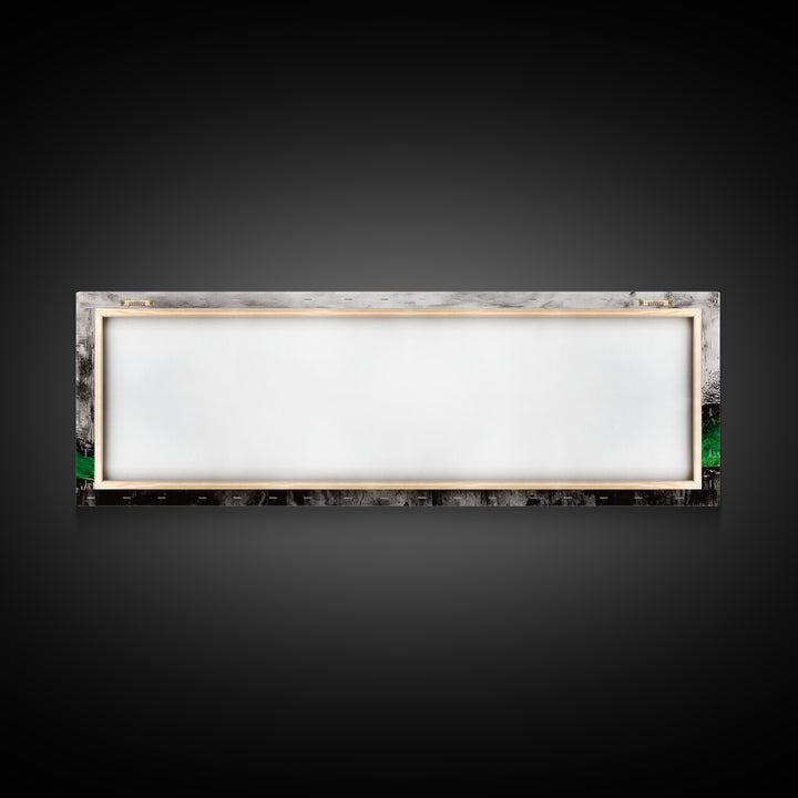 Bold Green Landscape, Abstract Horizon Art, Contemporary Nature Painting, Earthy Wall Decor, Office Wall Art, Framed Canvas Print