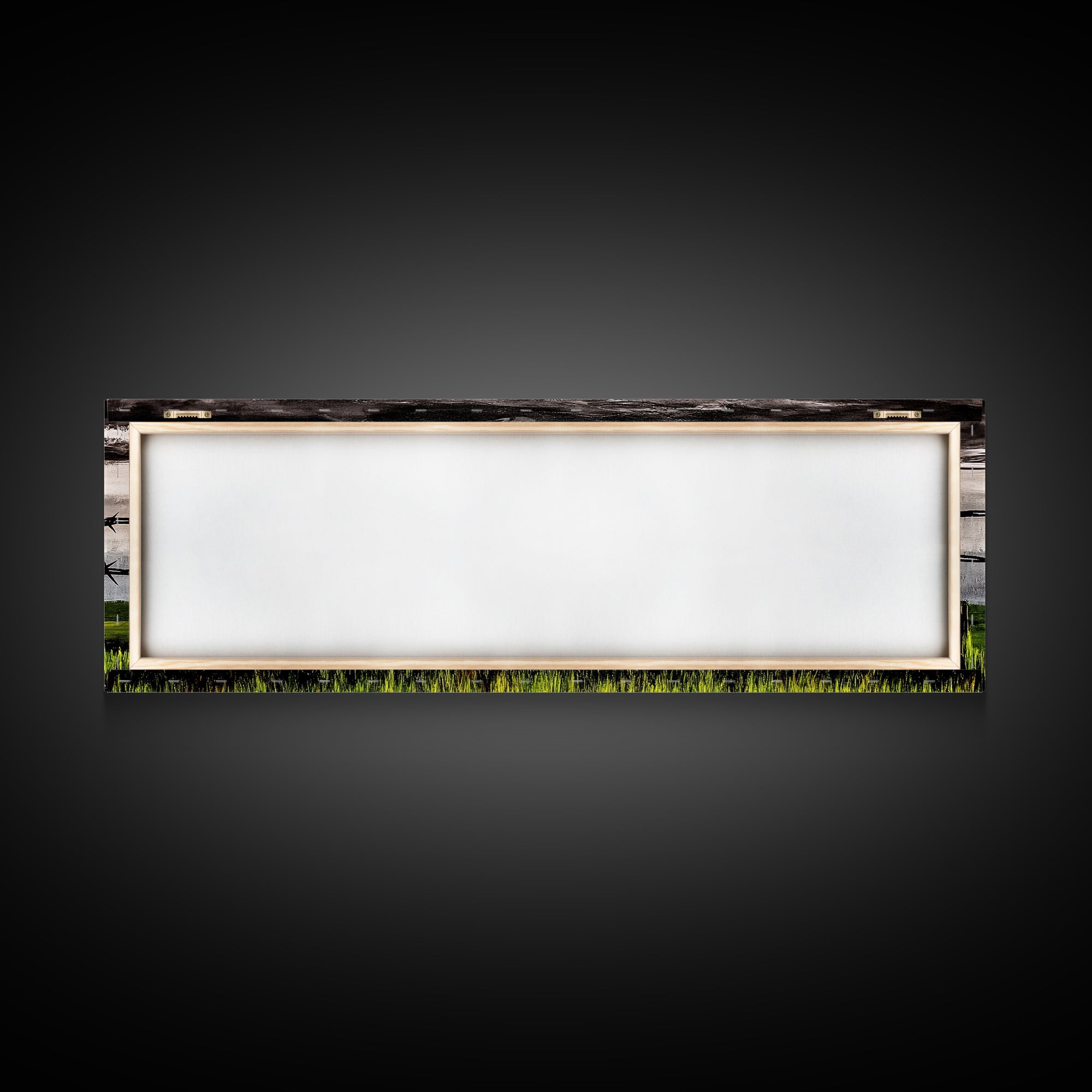 Barbed Wire Art, Rural Landscape Print, Farmhouse Wall Decor, Countryside Canvas Print, Rustic Living Room Art, Framed Canvas Print