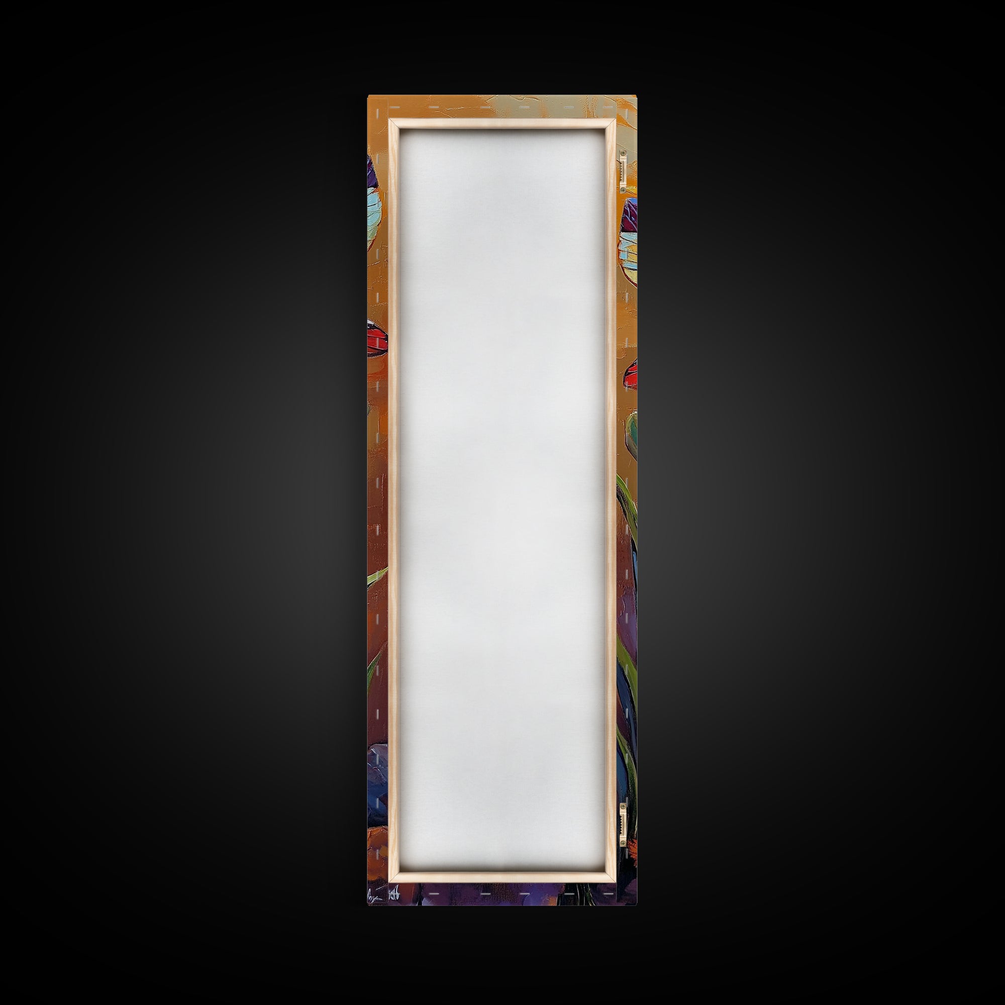 Dragonfly Wings, Garden Sunset, Whimsical insect decor Canvas Print, vibrant boho nature wall art, entryway statement piece