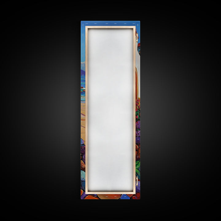 Beach, Pathway, Tropical, Coastal Homes Canvas Print, Vibrant Summer Landscape, Coastal Living Room Art, Oceanfront Wall Accent, Boho Beach Art