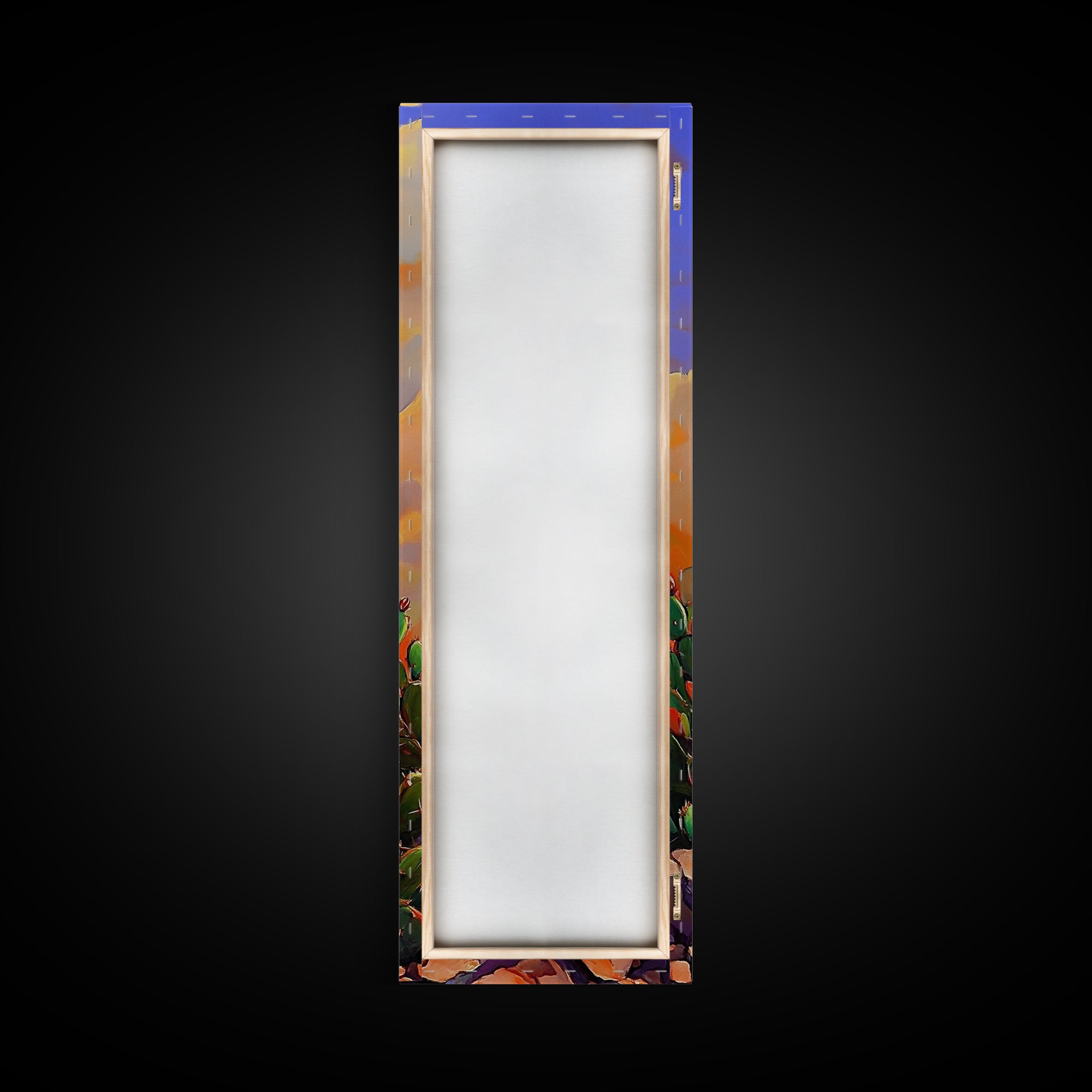 Cactus Bloom, Desert Art, Vibrant Southwestern Nature Decor, Boho Plant Lover Gift, Rustic Living Room Style, Canvas Print