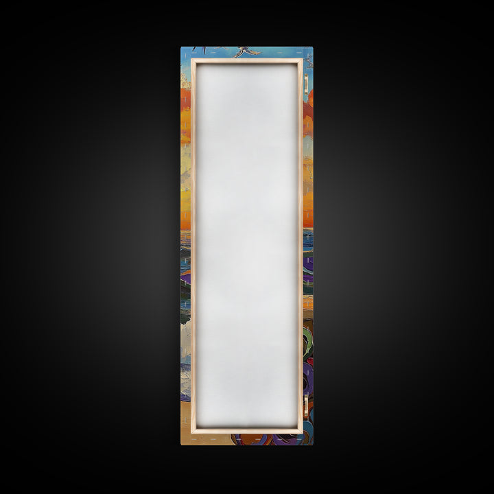 Bird Ocean, Flight, Canvas Print, Coastal Wildlife Wall Art, Nature Inspired Decor, Sunset Seascape, Beach House Accent Piece