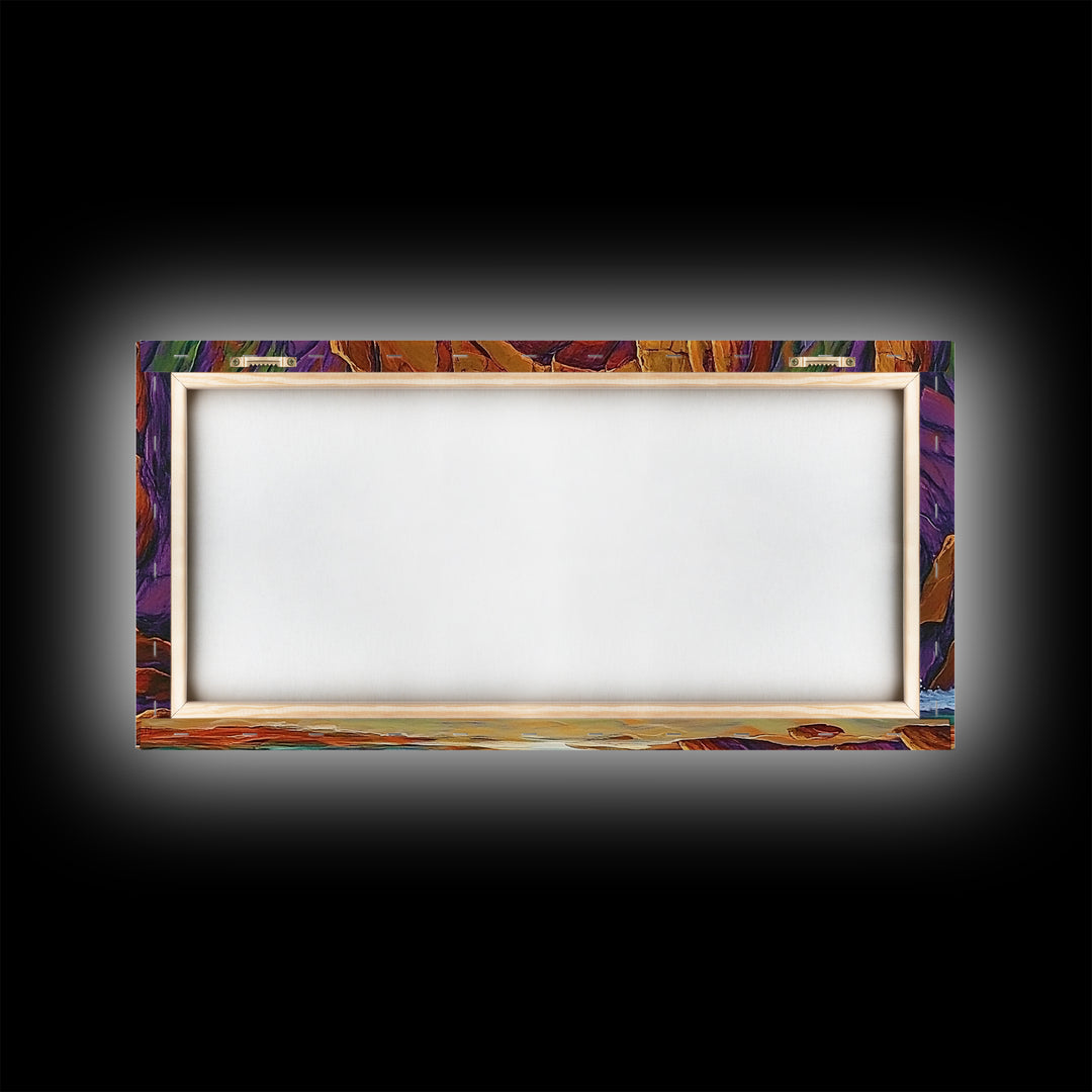 Archway Ocean, Rocks, Canvas Print, Coastal Decor, Beach House Landscape Art, Dramatic Seascape, Living Room Wall Art, Nature Painting