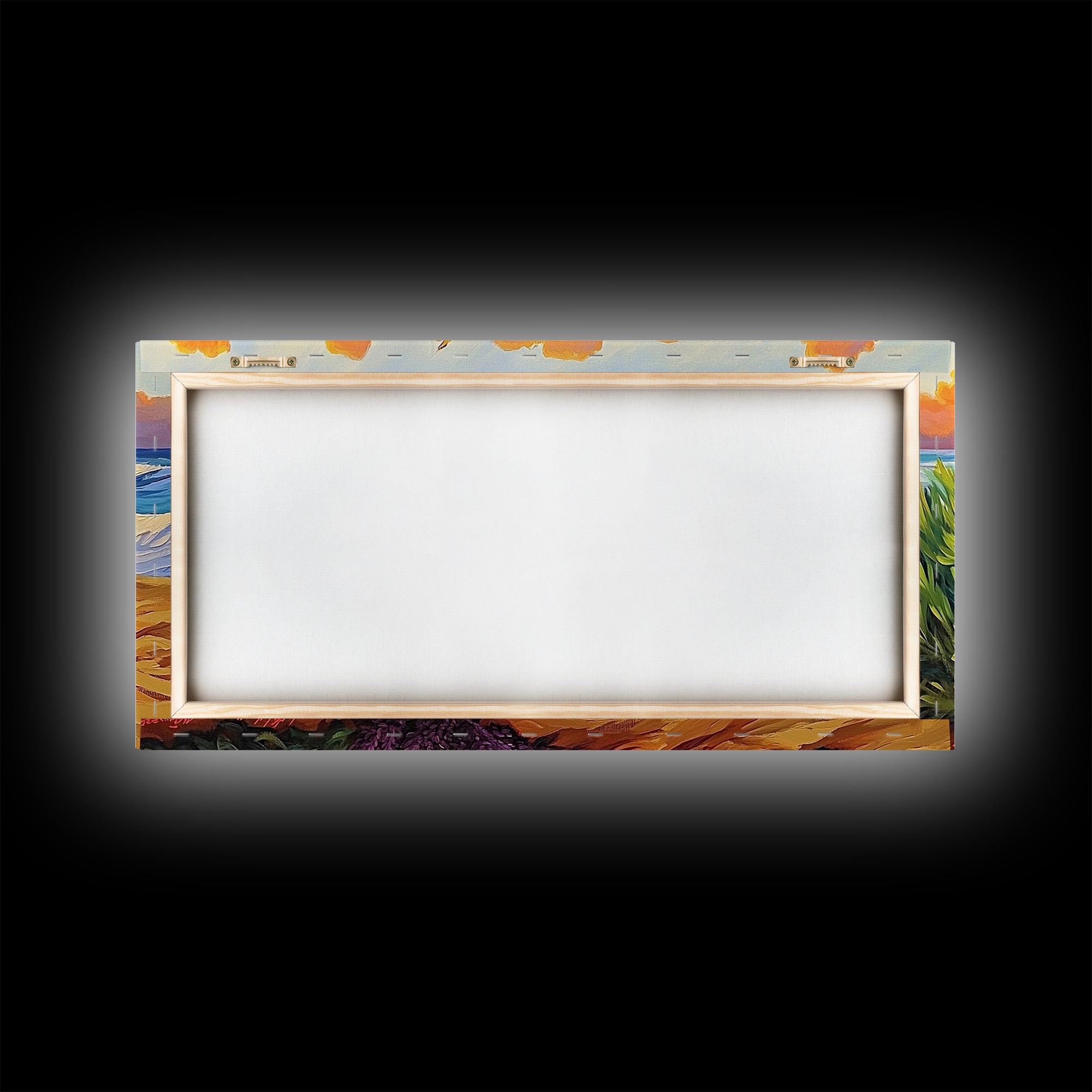 Beach, Sunset, Grasses, Coastal, Canvas Print, Tropical coastal wall art, desert beach boho art, modern bathroom art, hallway decor