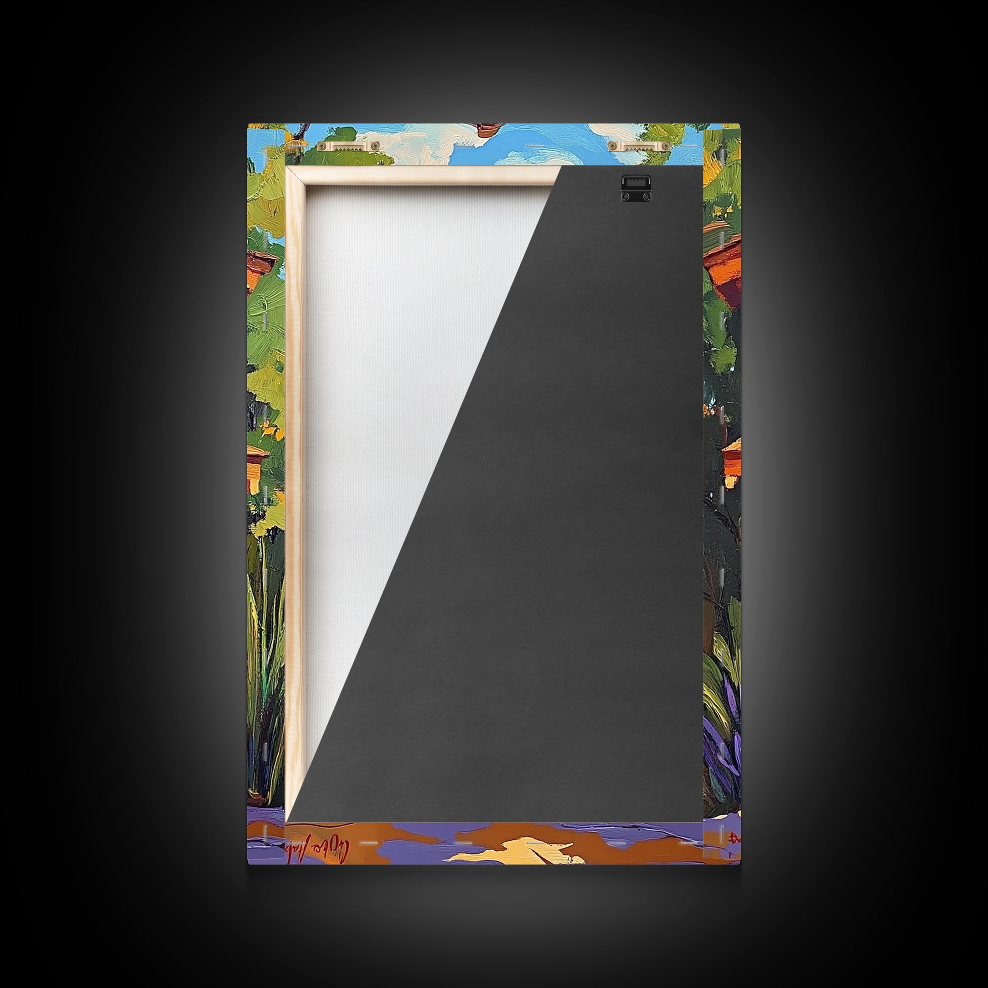 Cabin Cozy, Rustic, Nature, Framed Canvas Print log cabin wall art, autumn home decor, rustic living room print, woodland boho wall decor