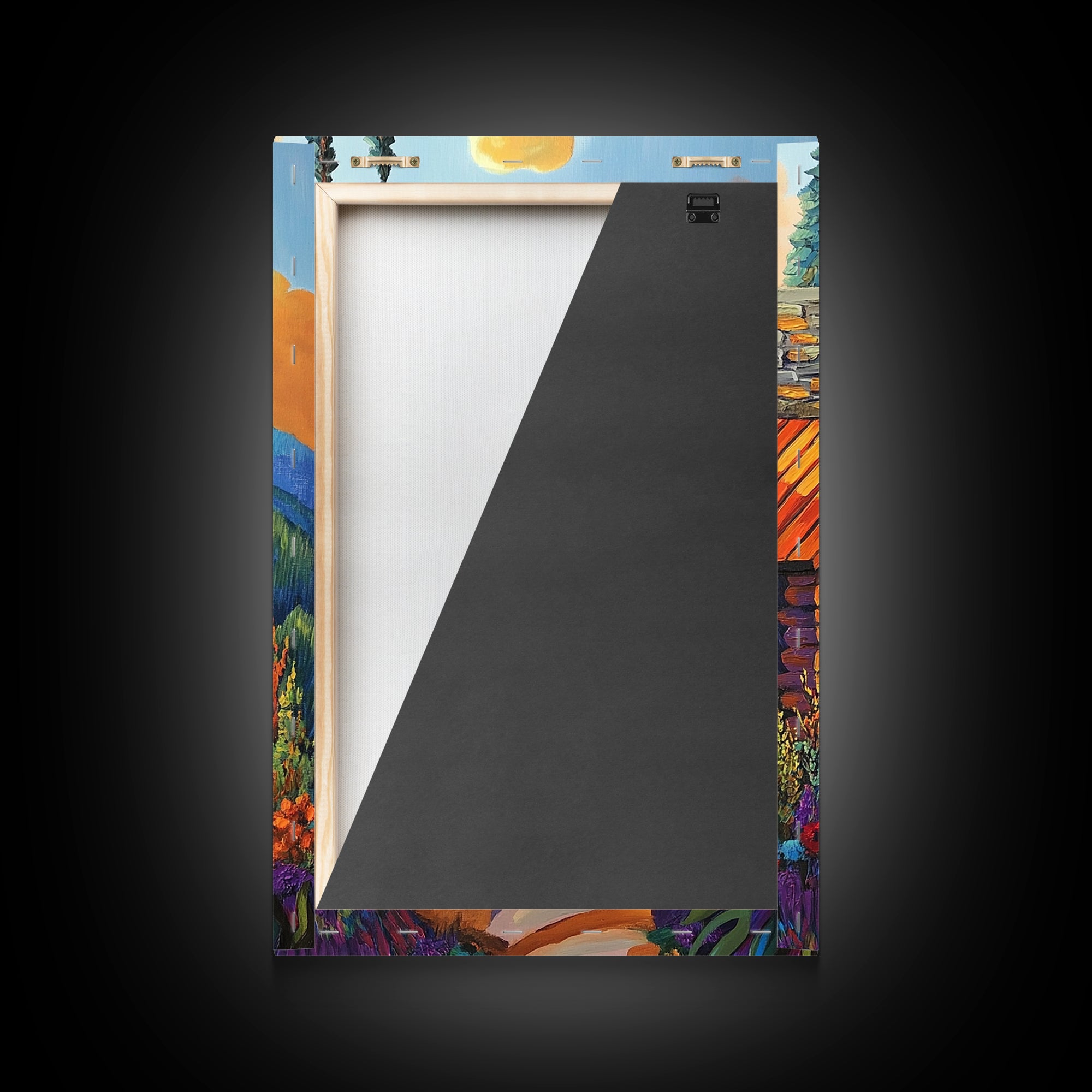 Cabin Escape, Fall Glow, Mountain Forest, Rustic Beauty, Canvas Print, Autumn Wall Art, Log Cabin Decor, Cozy Living Room Accent