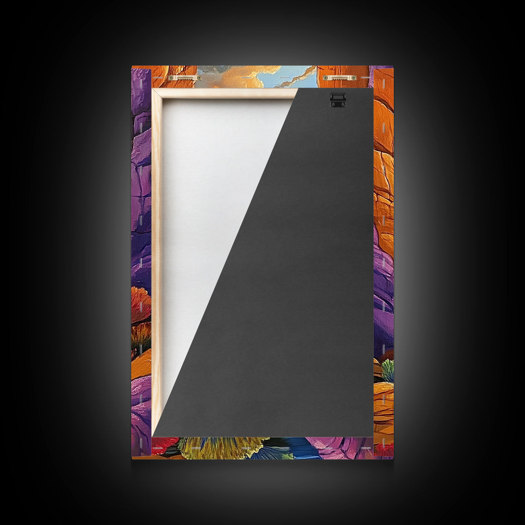 Canyon River, Twilight Calm, Desert Sunset, Flowing Stillness, Canvas Print, Nature Wall Art, Southwest Style, Peaceful Bedroom Decor