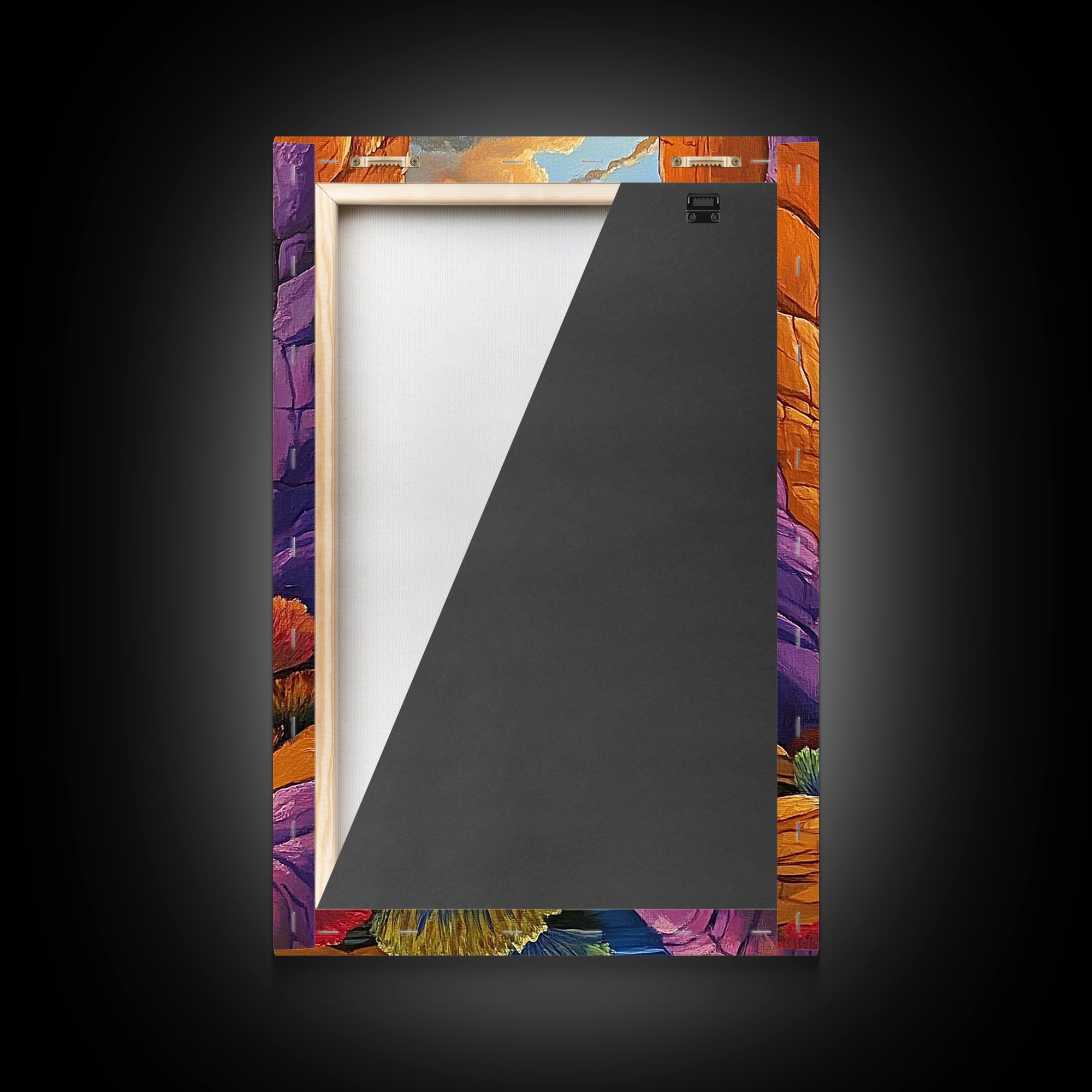 Canyon River, Twilight Calm, Desert Sunset, Flowing Stillness, Canvas Print, Nature Wall Art, Southwest Style, Peaceful Bedroom Decor