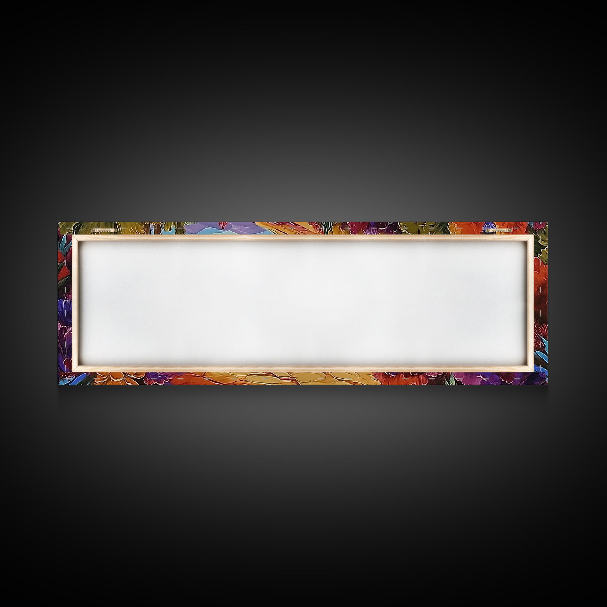 Desert Pathway, Wildflower Trail, Vibrant Colors, Boho Landscape, Framed Canvas Print, Entryway Wall Art, Boho Living Room