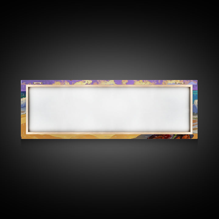 Driftwood Beach, Ocean Wave Art, Coastal Wall Art, Framed Canvas Print, Nature Home Decor, Relaxing Bathroom Art, Bedroom Art