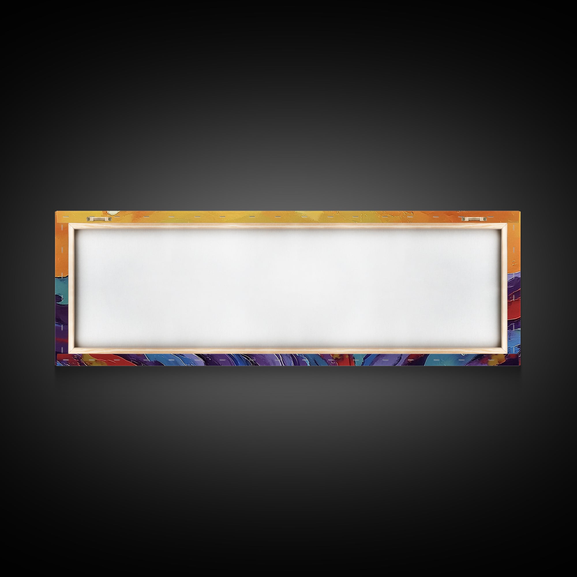 Carnival Wave, Festive Ocean, Playful Waters, Framed Canvas Print, beach bathroom art, coastal fun painting, surf wall decor