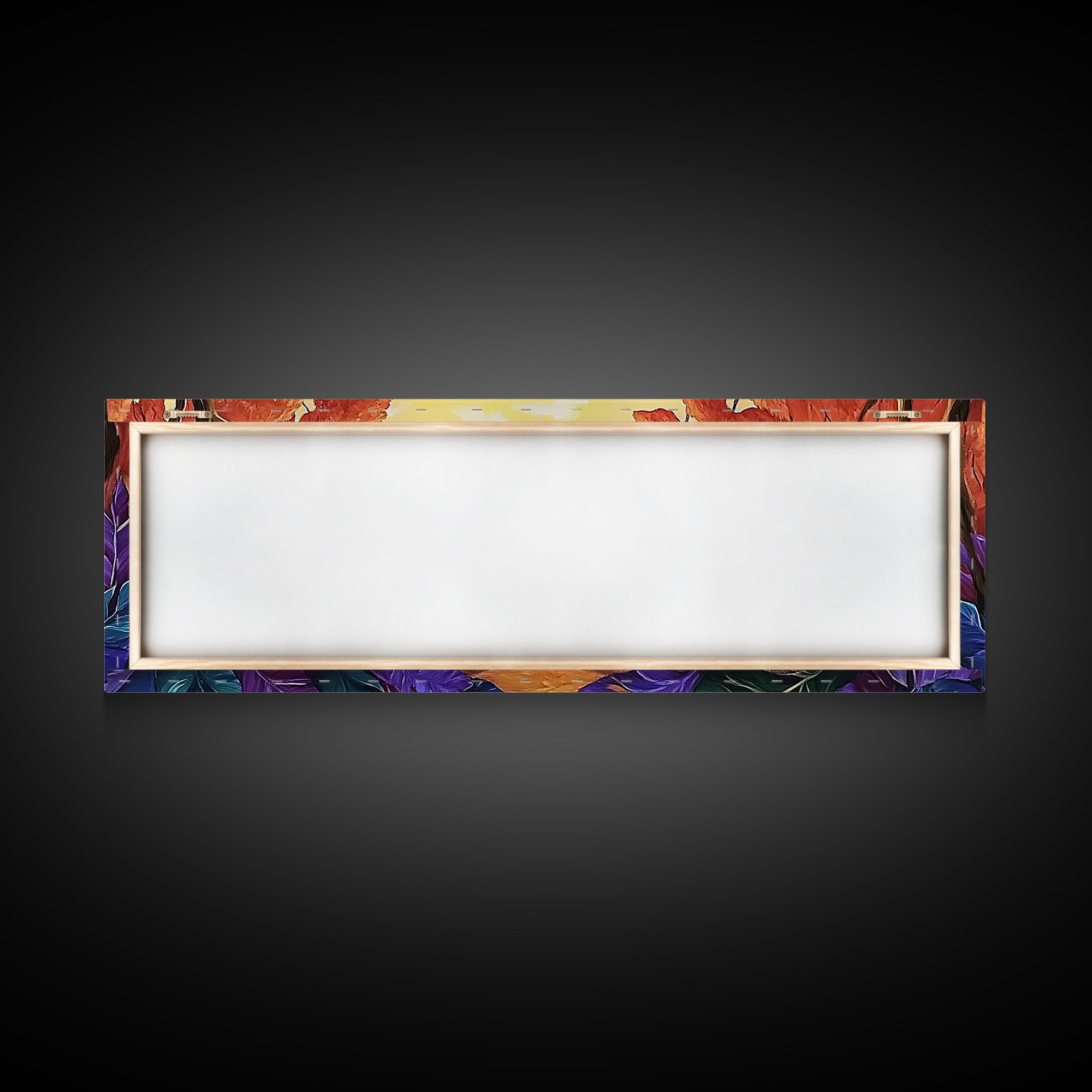 Autumn Forest Path, Colorful Fall Foliage Trail, Vibrant Nature Design, Framed Canvas Print, Cozy Hallway Art, Fall Living Room