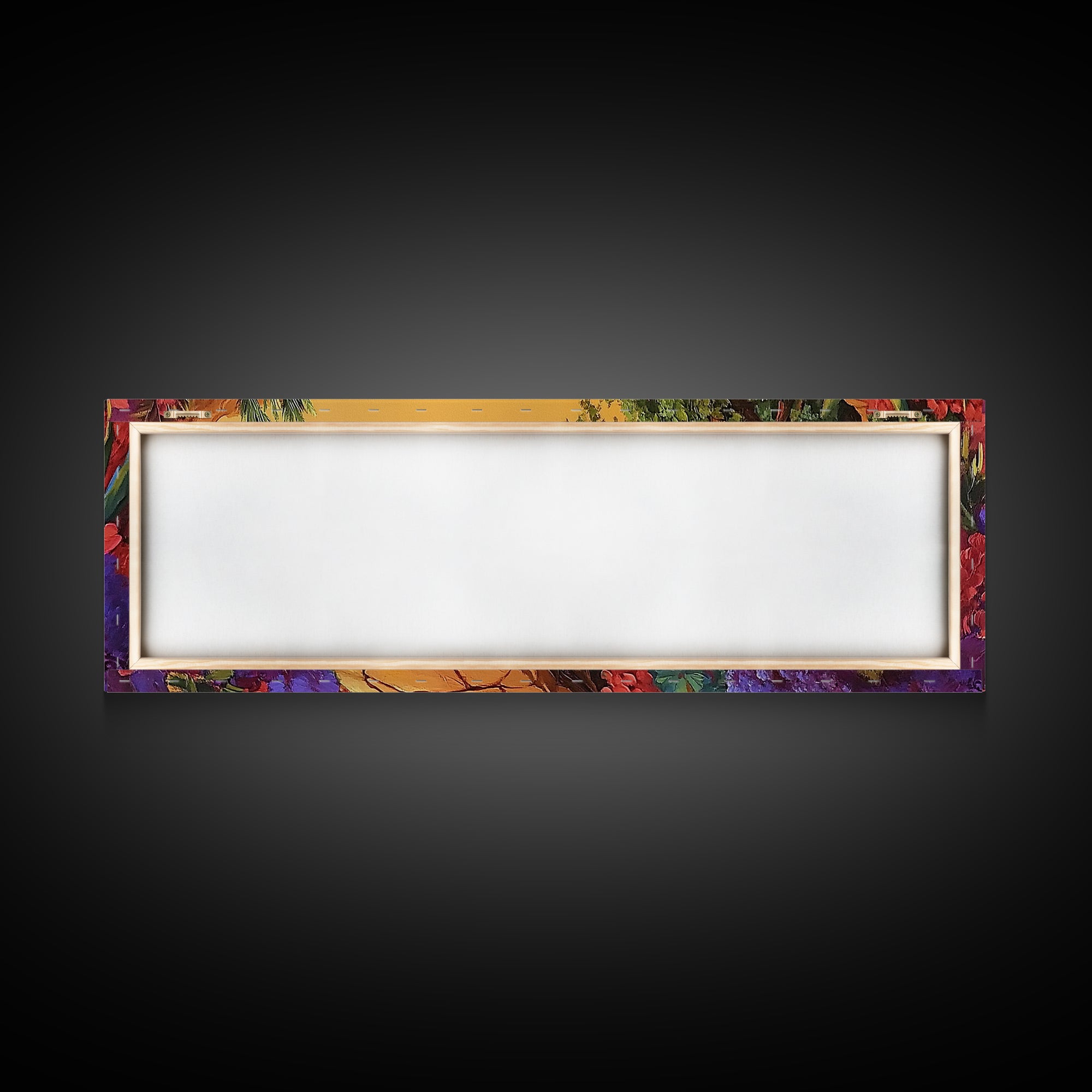 Desert Path, Floral Trail, Mountain View, Framed Canvas Print, Southwestern Wall Art, Nature Inspired Art, Boho Vibe, Living Room Decor