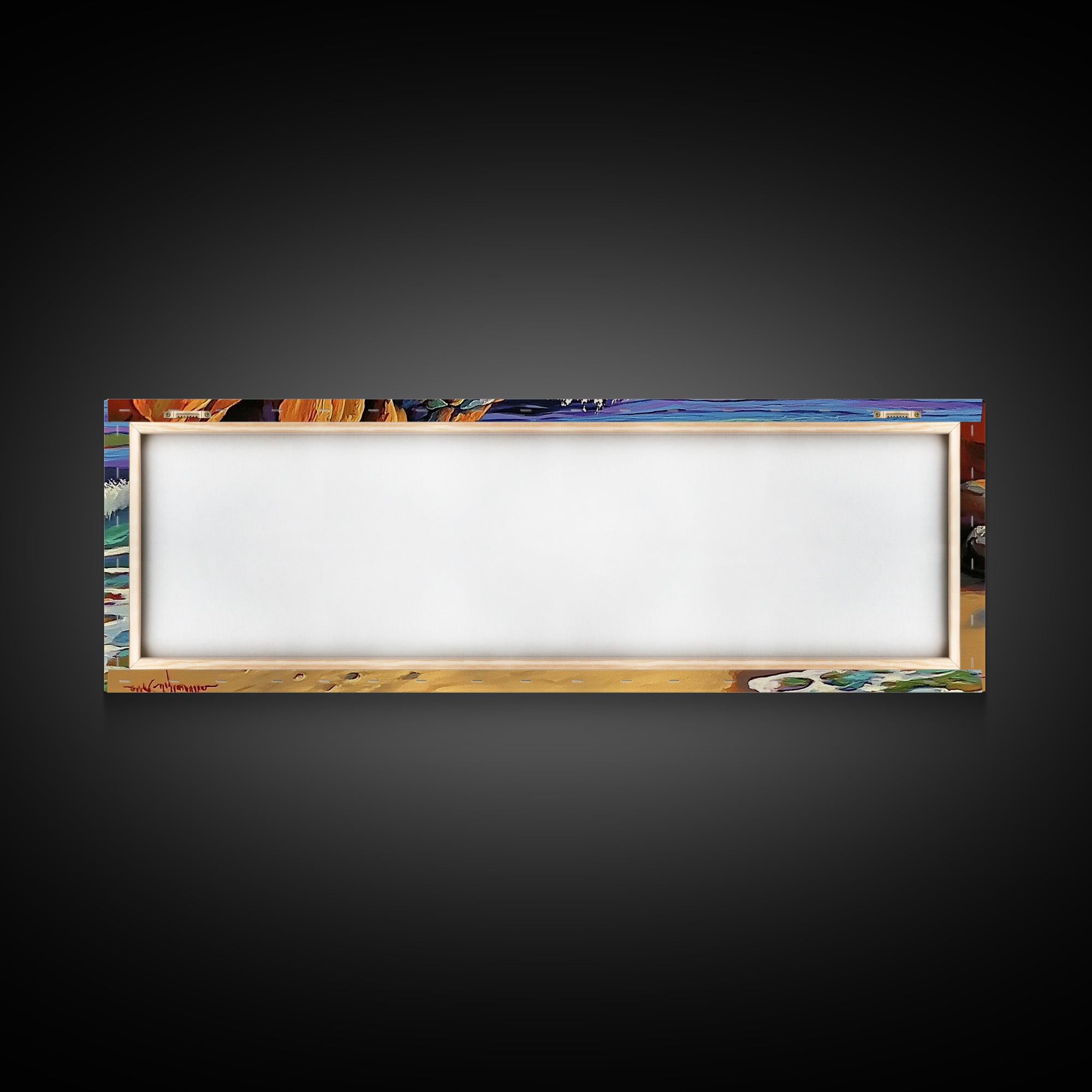 Rocky Shoreline Waves, Ocean Rocks Art, Seaside Spray, Framed Canvas Print, Bathroom Coastal Wall Art, Bold Beach Style, Nautical Decor