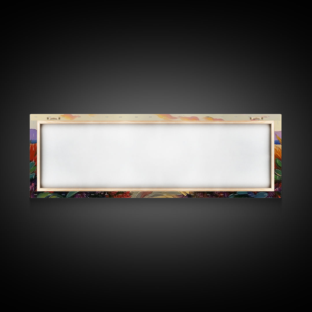 Beach Fence, Sunset Shore, Autumn Grass, Serene Dunes, Framed Canvas Print, Boho Coastal Art, Bedroom Tranquil Wall Decor