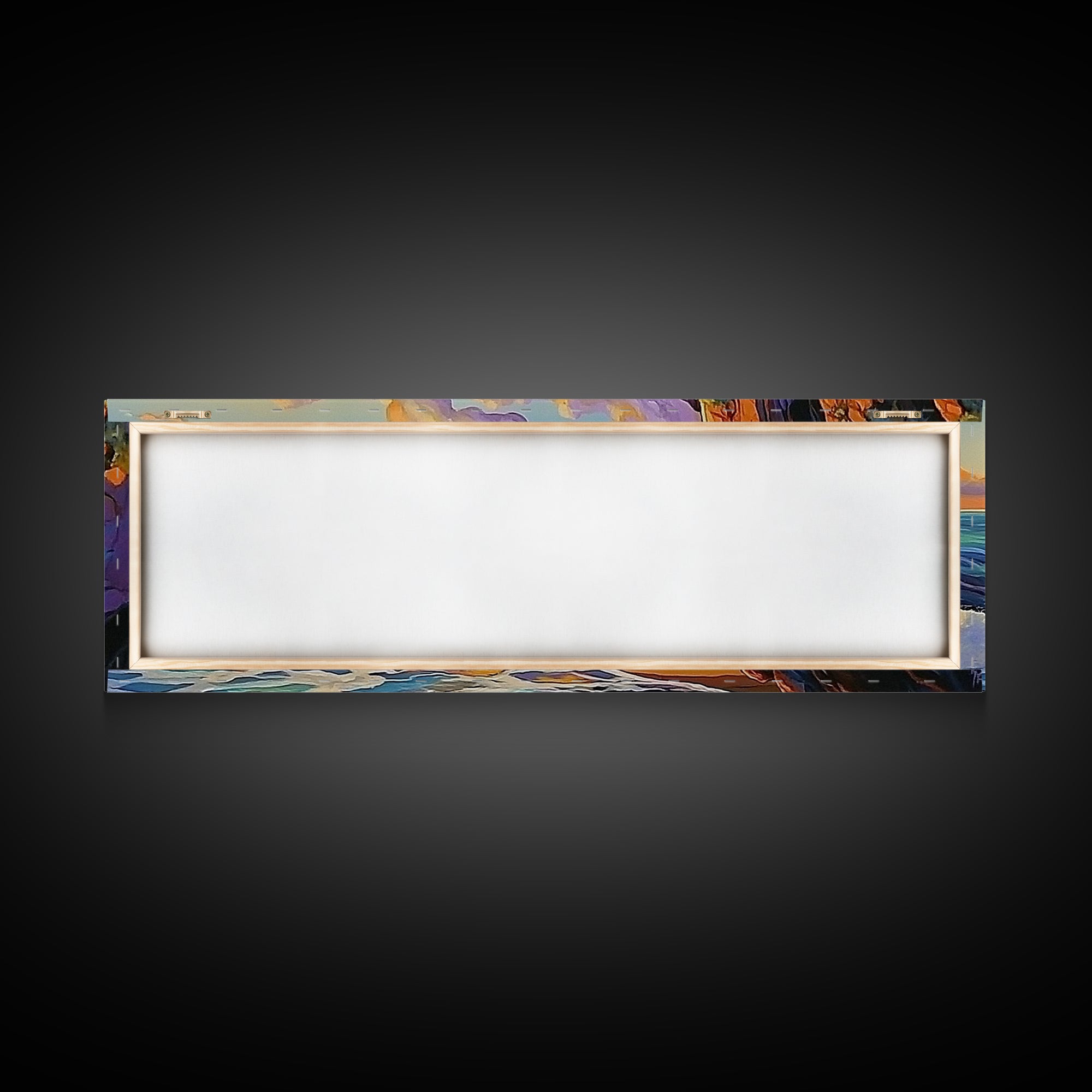 Coastal Cliff, Ocean Waves, Sunset Water, Rocky Shoreline, Framed Canvas Print, Bathroom Wall Art, Vibrant Seascape, Beach House Style