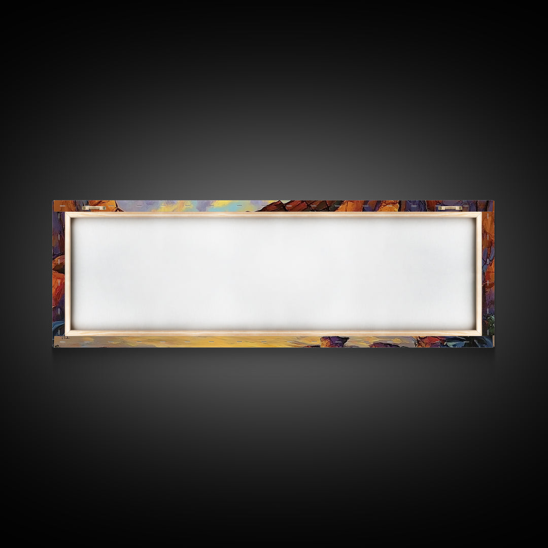 Coastal Archway View, Rocky Beach Sunset, Ocean Serenity, Framed Canvas Print, Nautical Living Room Art, Seaside Escape Scene