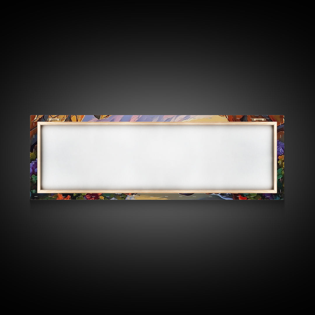 Rocky Shore Break, Ocean Cliff Scene, Seaside Escape, Framed Canvas Print, Coastal Bathroom Wall Art, Nautical Beach Decor