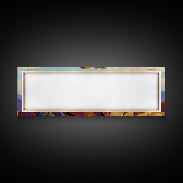 Rocky Mountain Peak, Colorful Cliffs, Nature Layers, Framed Canvas Print, Office Wall Art, Contemporary Landscape, Nature Inspired Art