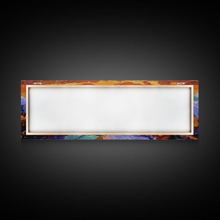 Breaking Waves Seascape, Ocean Wall Art, Sunset Coastal View, Framed Canvas Print, Nautical Living Room Decor, Beach Style