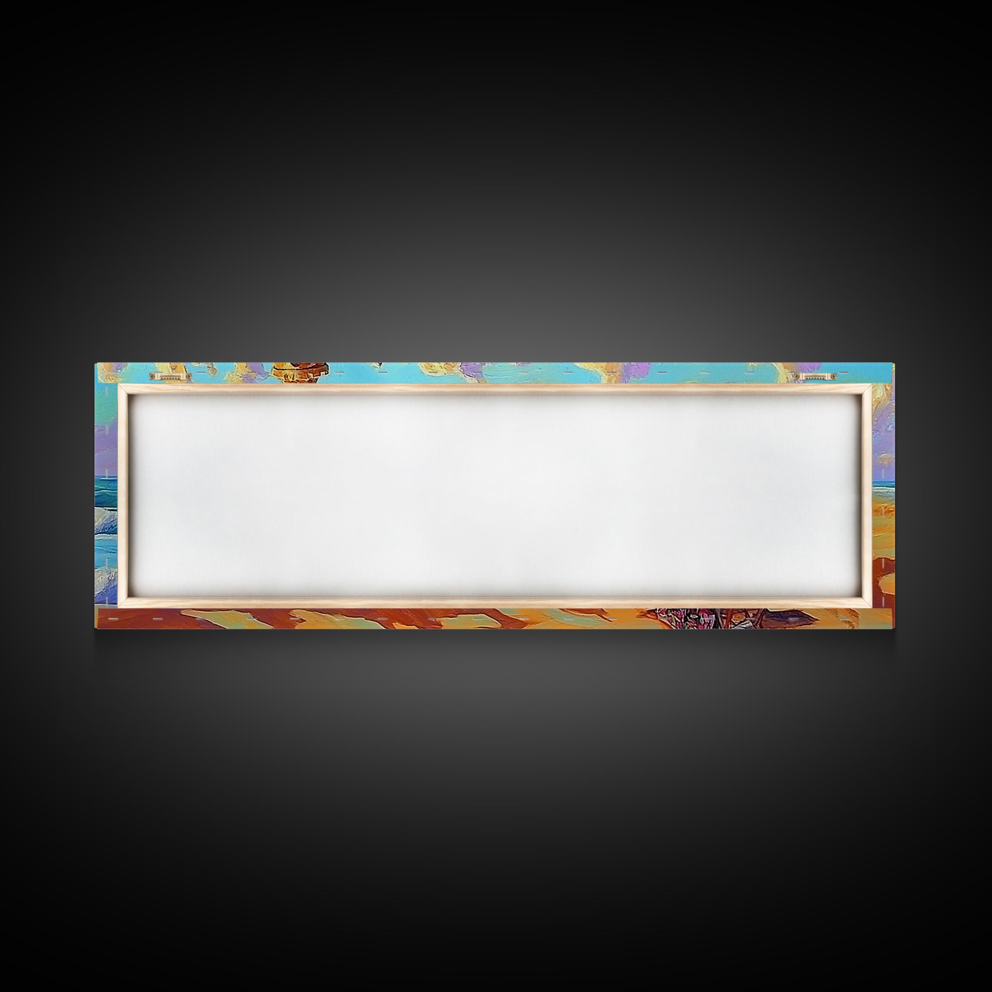 Beach Fortress, Family Fun, Ocean Adventure, Sunny Day Framed Canvas Print, Vacation Memory Wall Art, Playroom Beach Art