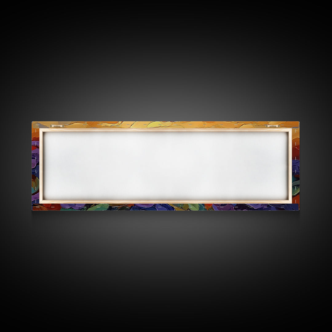 Colorful Fish Painting, Vibrant Sea Life, Abstract Ocean Creature, Marine Fantasy Style, Framed Canvas Print, Kids Room Underwater Art