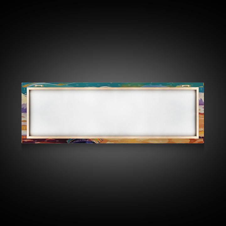 Beach Mug, Coastal Cup, Ocean Waves, Canvas Print, Beach Kitchen Art, Tropical Vibe, Boho Beach House, Nautical Wall Decor