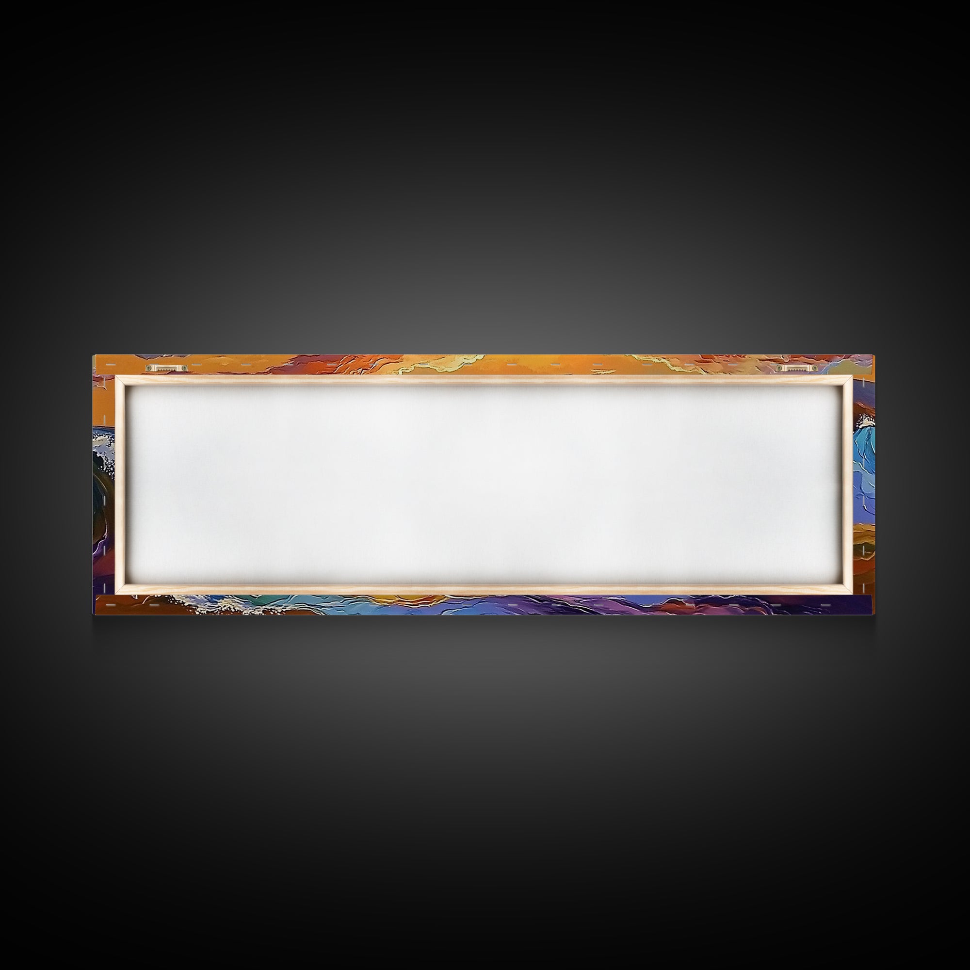 Crashing Waves, Vibrant Seascape, Ocean Energy, Coastal Sunset, Framed Canvas Print, Beach House Decor, Modern Nautical Art