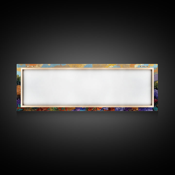 Coastal Cargo Ship, Vibrant Ocean Painting, Nautical Decor, Container Ship Art, Canvas Print, Modern Seascape, Office Wall Art, Boho Art