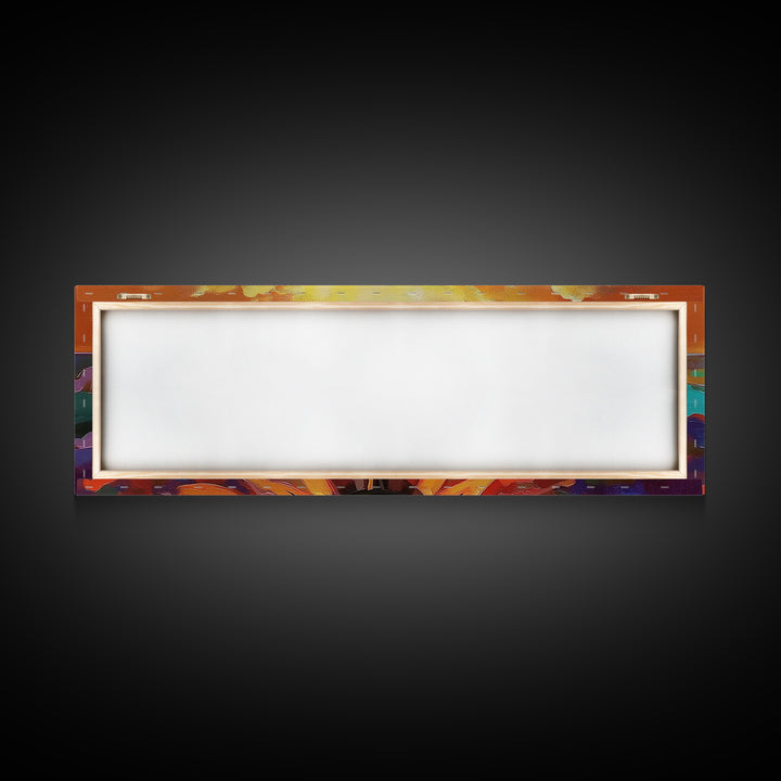 Compass Rose, Nautical Decor, Seafaring Art, Sunset Ocean, Framed Canvas Print, Beach House Art, Office Wall Art, Boho Travel Art