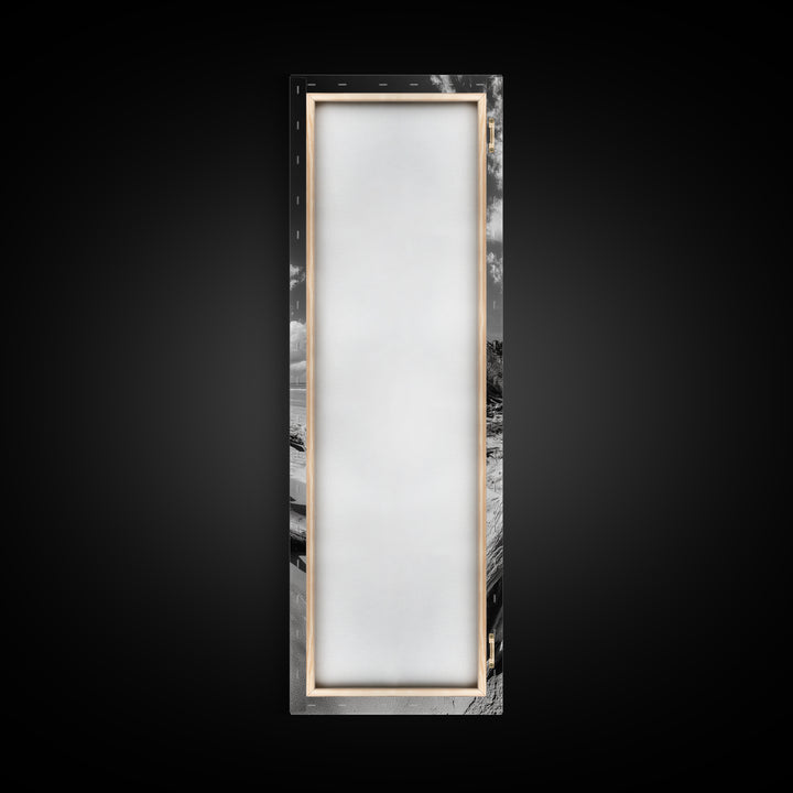 Coastal Driftwood, Sandy Beach, Ocean View, Rustic Style, Canvas Print, Fall Wall Art, Bathroom Decor, Nature Photography Art