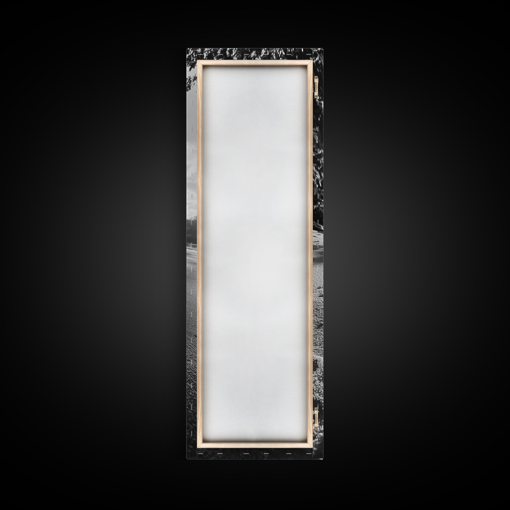 Autumn Leaf Beach, Fall Nature Scene, Minimal Wall Decor, Framed Canvas Print, Seasonal Bedroom Art, Black and White Photography