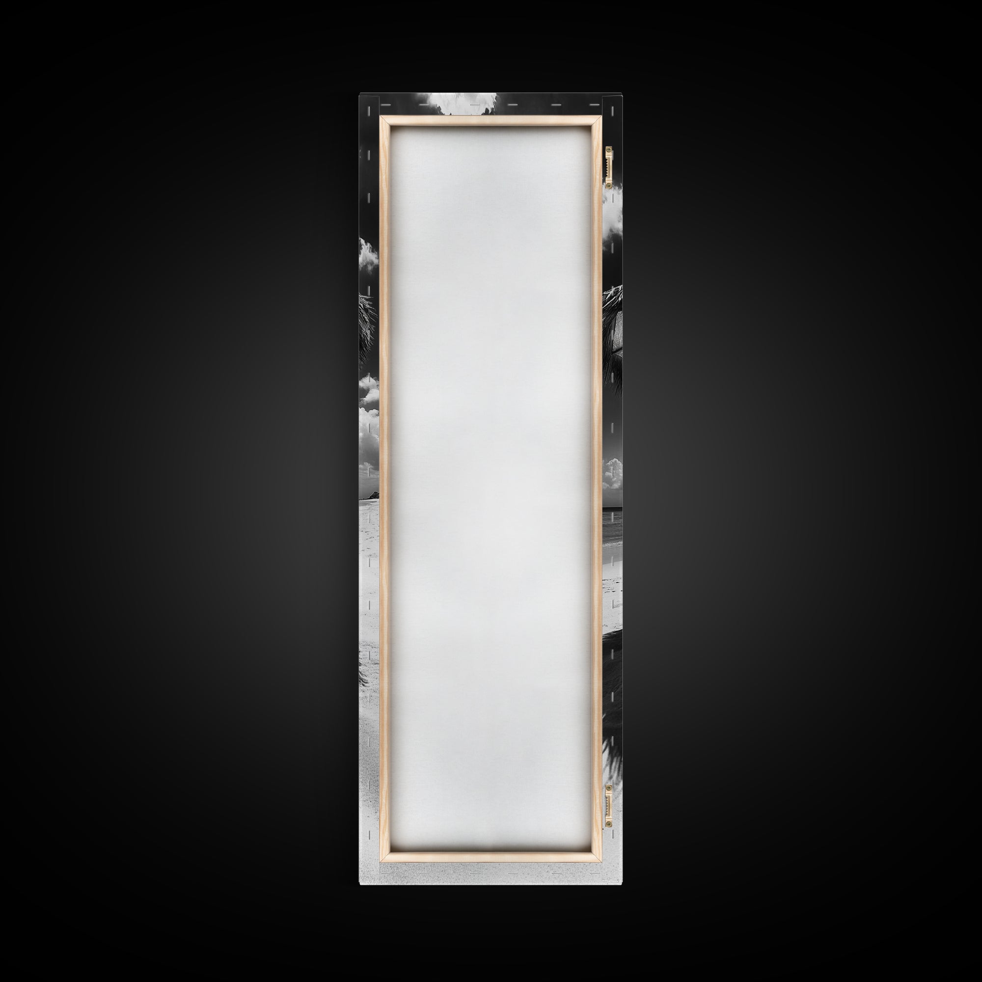 Beach Umbrella, Summer Shade, Ocean Serenity, Island Dreams, Coastal Peace, Framed Canvas Print, Living Room Wall Art, Boho Tropical Décor