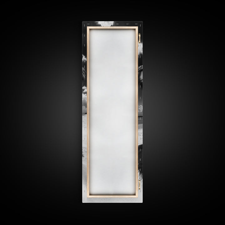 Beach Umbrella, Summer Shade, Ocean Serenity, Island Dreams, Coastal Peace, Framed Canvas Print, Living Room Wall Art, Boho Tropical Décor