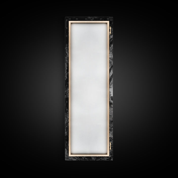 Cave View, Coastal Tree, Ocean Horizon, Black and White Landscape, Canvas Print, Rustic Seaside Art, Living Room Art, Entry Wall Decor