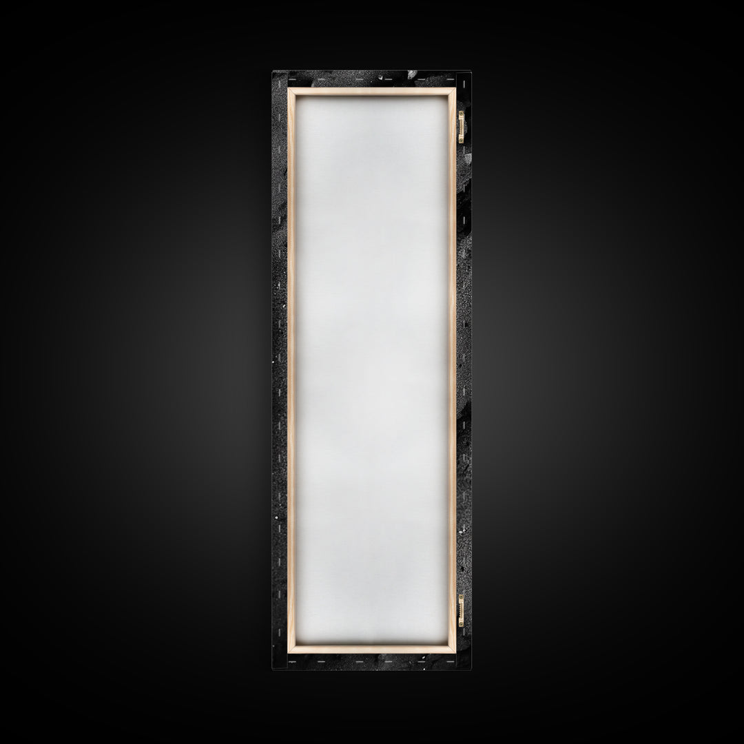 Ancient Arrowhead, Primitive Stone, Monochrome Artifact, Framed Canvas Print, Masculine Office Art, Boho Study Decor, Earthy Design