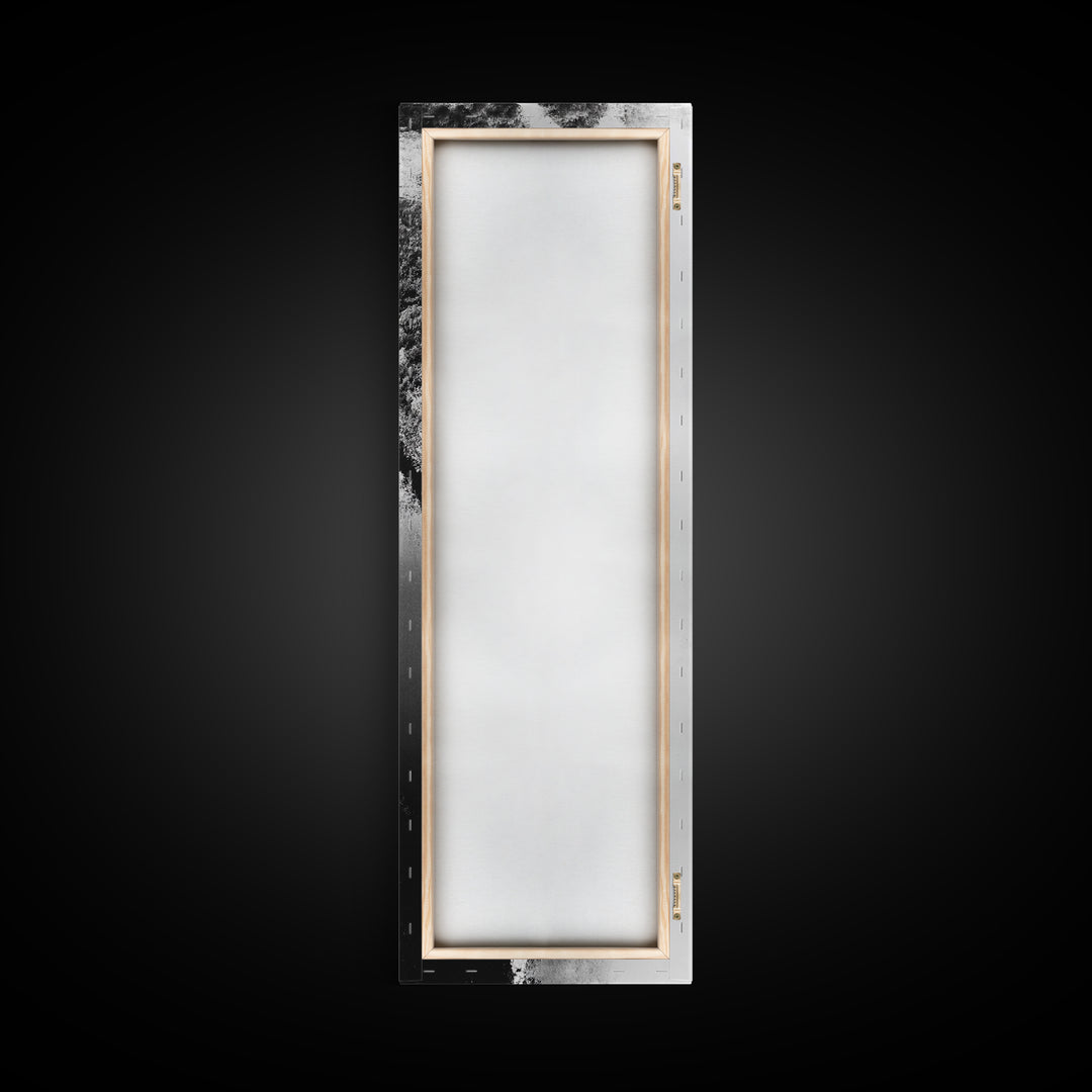 Aerial Coastline, Abstract Shore, Natural Edge, Canvas Print, Modern Living Room Wall Art, Black and White Photography, Coastal Decor