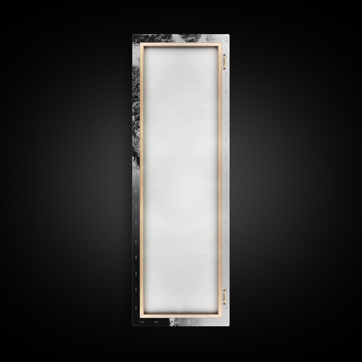 Aerial Coastline, Abstract Shore, Natural Edge, Canvas Print, Modern Living Room Wall Art, Black and White Photography, Coastal Decor