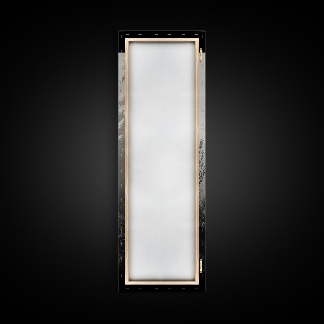 Rising Trout, Underwater Fish, Nature Close-Up, Canvas Print, Cabin Wall Art, Rustic Decor, Fishing Lover Gift, Black and White Art