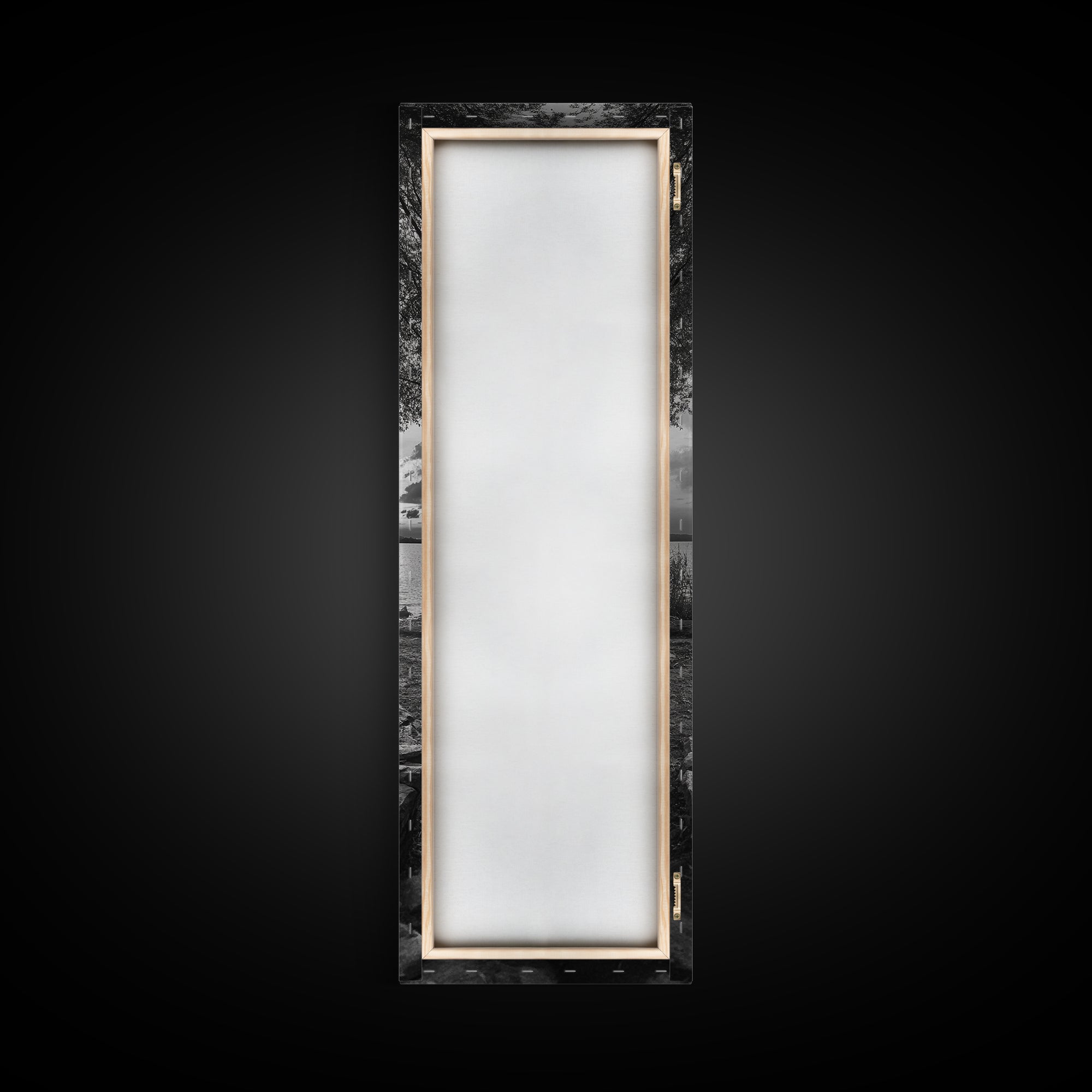 Campfire Sunset, Autumn Gathering, Fireside Evening, Lake Horizon, Framed Canvas Print, Fall Decor, Cabin Living Room Wall Art, Nature Lodge Print