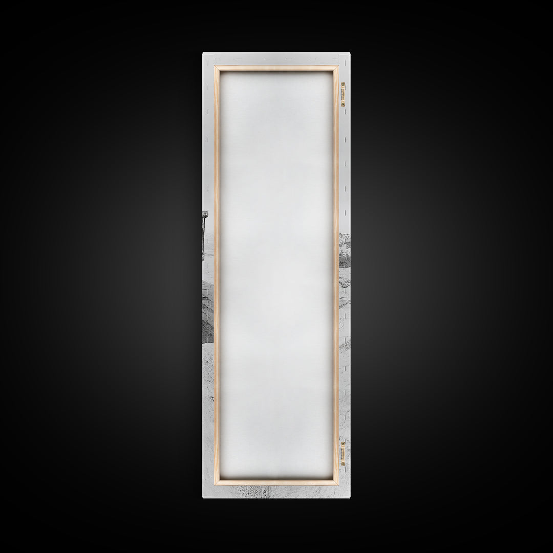 Desert Wagon, Abandoned Cart, Rustic Sandscape, Framed Canvas Print, Farmhouse Wall Art, Neutral Tones, Vintage Desert Scene, Fall Style