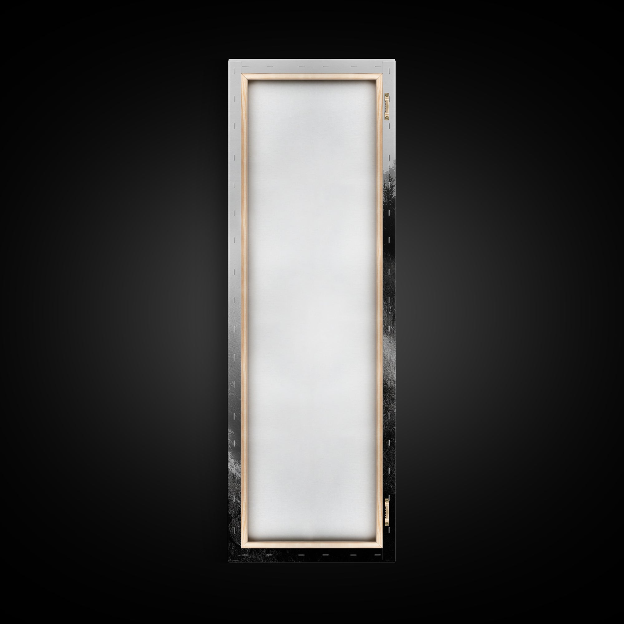 Cliffside Fog, Coastal Mist, Ocean Overlook, Framed Canvas Print, Living Room Wall Art, Monochrome Decor, Moody Landscape, Minimalist Home